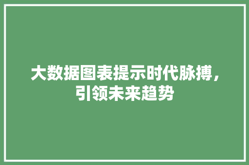 大数据图表提示时代脉搏，引领未来趋势