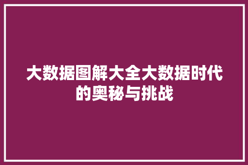 大数据图解大全大数据时代的奥秘与挑战