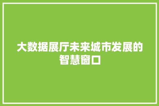 大数据展厅未来城市发展的智慧窗口