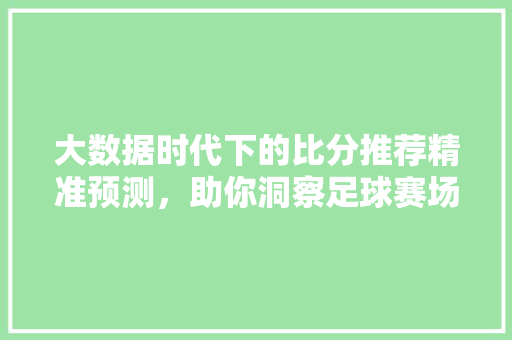 大数据时代下的比分推荐精准预测，助你洞察足球赛场
