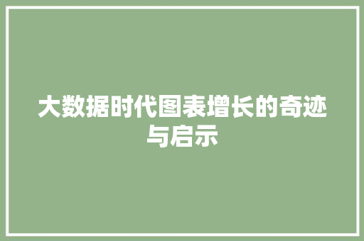 大数据时代图表增长的奇迹与启示