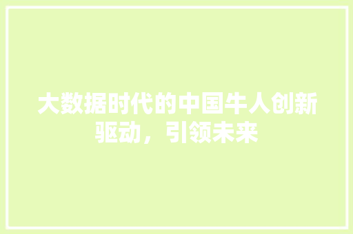 大数据时代的中国牛人创新驱动，引领未来  第1张