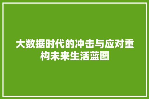 大数据时代的冲击与应对重构未来生活蓝图  第1张