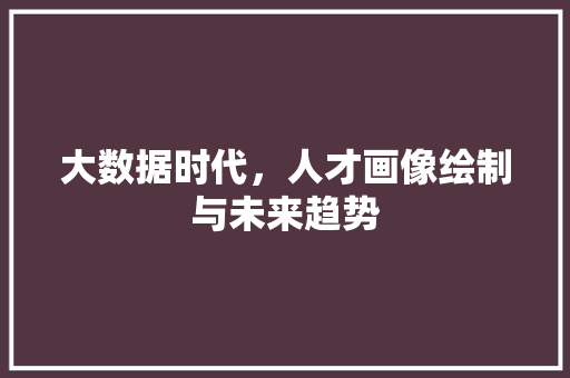大数据时代，人才画像绘制与未来趋势  第1张