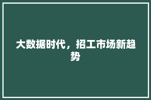 大数据时代，招工市场新趋势  第1张