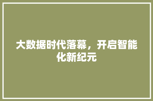 大数据时代落幕，开启智能化新纪元