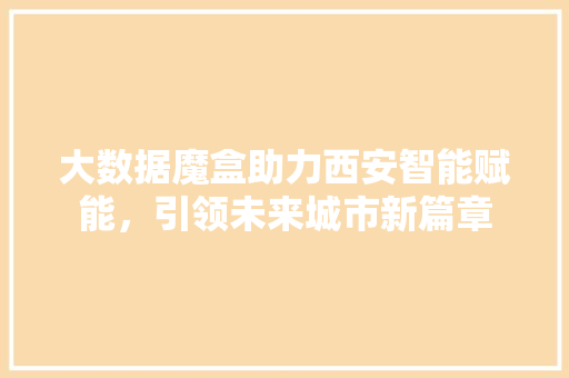 大数据魔盒助力西安智能赋能，引领未来城市新篇章  第1张