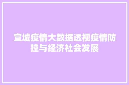 宣城疫情大数据透视疫情防控与经济社会发展  第1张