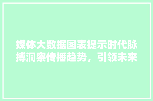 媒体大数据图表提示时代脉搏洞察传播趋势，引领未来风向标