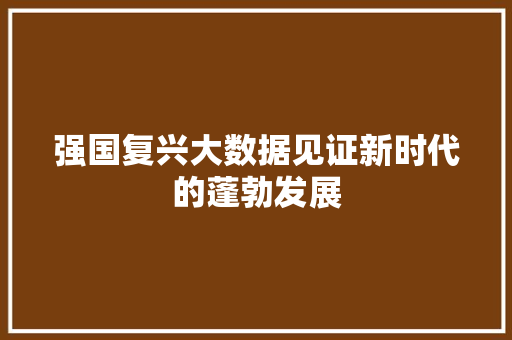 强国复兴大数据见证新时代的蓬勃发展  第1张
