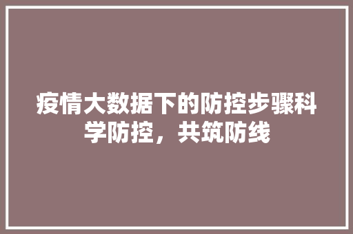 疫情大数据下的防控步骤科学防控，共筑防线  第1张
