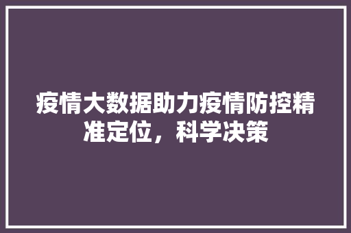 疫情大数据助力疫情防控精准定位，科学决策  第1张