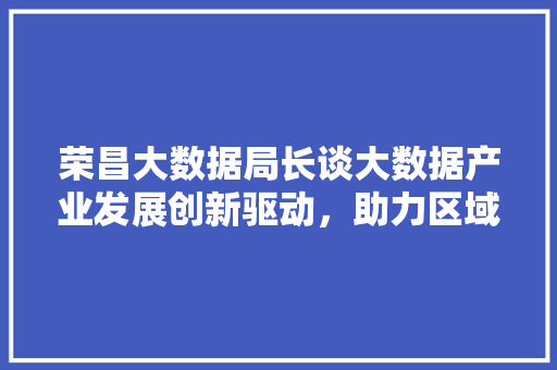 荣昌大数据局长谈大数据产业发展创新驱动，助力区域经济腾飞