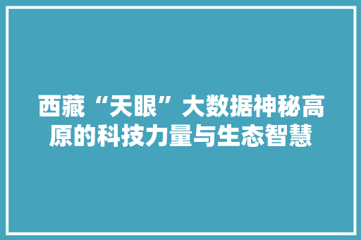 西藏“天眼”大数据神秘高原的科技力量与生态智慧
