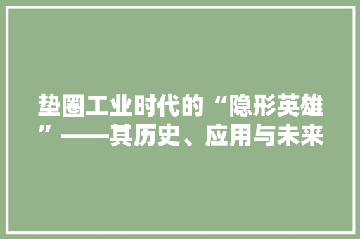 垫圈工业时代的“隐形英雄”——其历史、应用与未来
