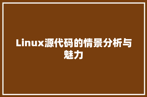 Linux源代码的情景分析与魅力