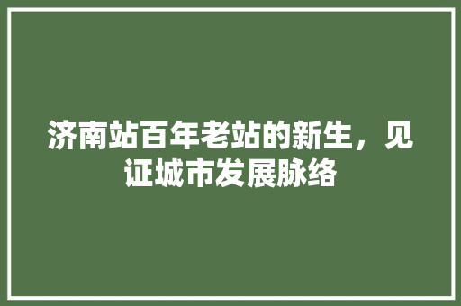 济南站百年老站的新生，见证城市发展脉络