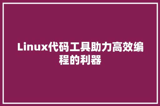 Linux代码工具助力高效编程的利器