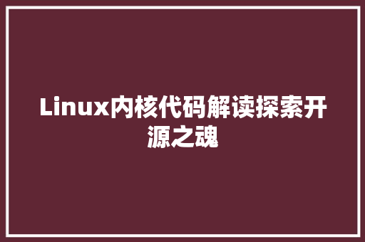Linux内核代码解读探索开源之魂