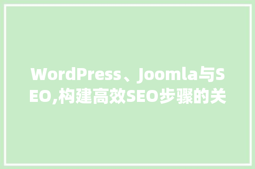 WordPress、Joomla与SEO,构建高效SEO步骤的关键因素