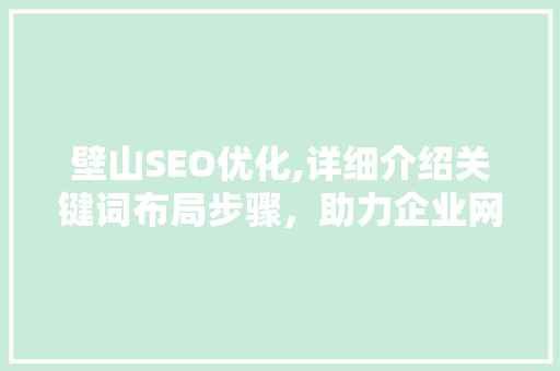 壁山SEO优化,详细介绍关键词布局步骤，助力企业网站排名飙升