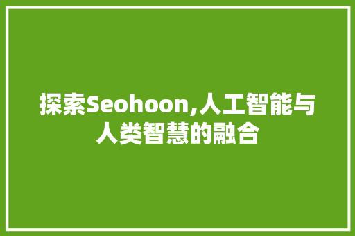 探索Seohoon,人工智能与人类智慧的融合