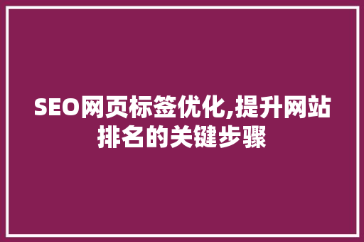 SEO网页标签优化,提升网站排名的关键步骤
