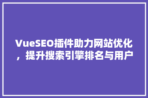 VueSEO插件助力网站优化，提升搜索引擎排名与用户体验