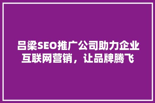 吕梁SEO推广公司助力企业互联网营销，让品牌腾飞  第1张