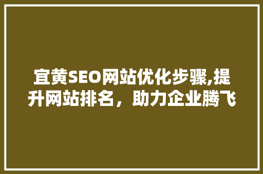 宜黄SEO网站优化步骤,提升网站排名，助力企业腾飞