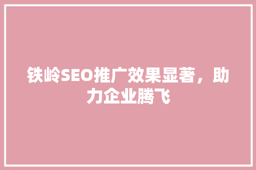 铁岭SEO推广效果显著，助力企业腾飞