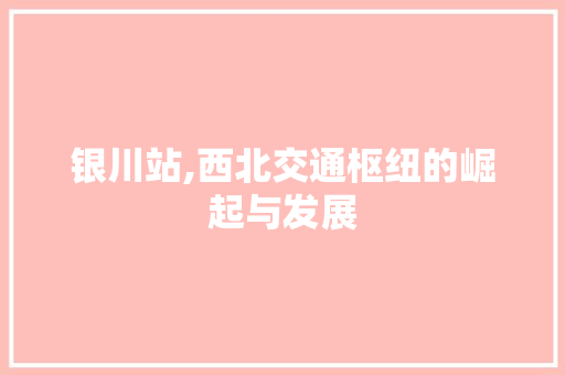 银川站,西北交通枢纽的崛起与发展
