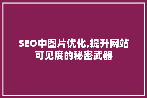 SEO中图片优化,提升网站可见度的秘密武器