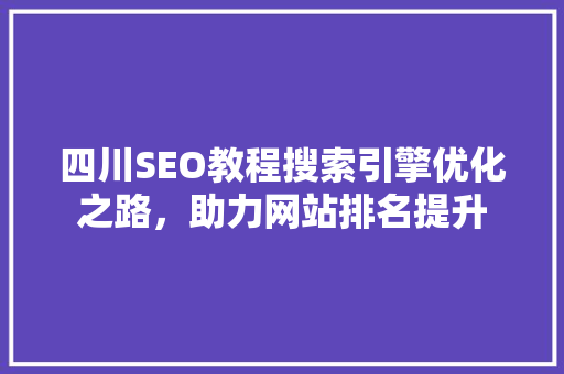 四川SEO教程搜索引擎优化之路，助力网站排名提升