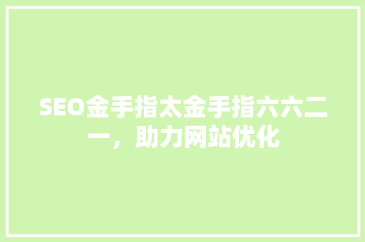 SEO金手指太金手指六六二一，助力网站优化