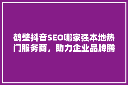 鹤壁抖音SEO哪家强本地热门服务商，助力企业品牌腾飞