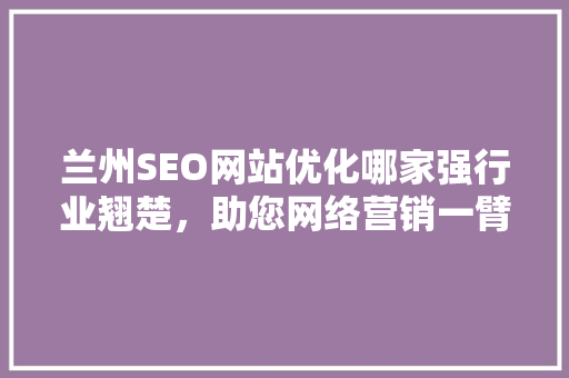 兰州SEO网站优化哪家强行业翘楚，助您网络营销一臂之力