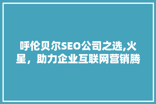 呼伦贝尔SEO公司之选,火星，助力企业互联网营销腾飞