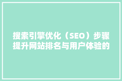 搜索引擎优化（SEO）步骤提升网站排名与用户体验的方法  第1张