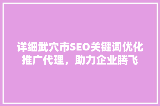 详细武穴市SEO关键词优化推广代理，助力企业腾飞